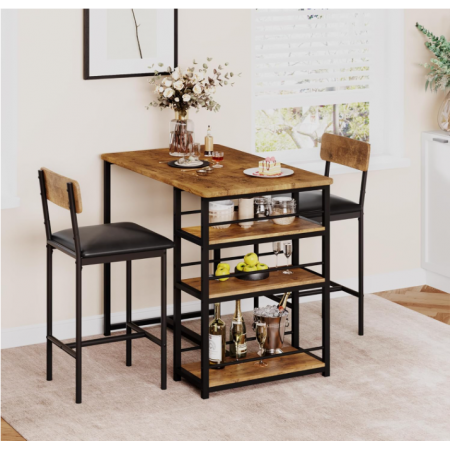 Dining Table Set for 2, Bar Table and Chairs for 2